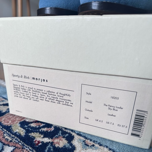 Sporty & Rich X MORJAS Loafers - Blue - Size 7.5 / 37.5 - Picture 9 of 9
